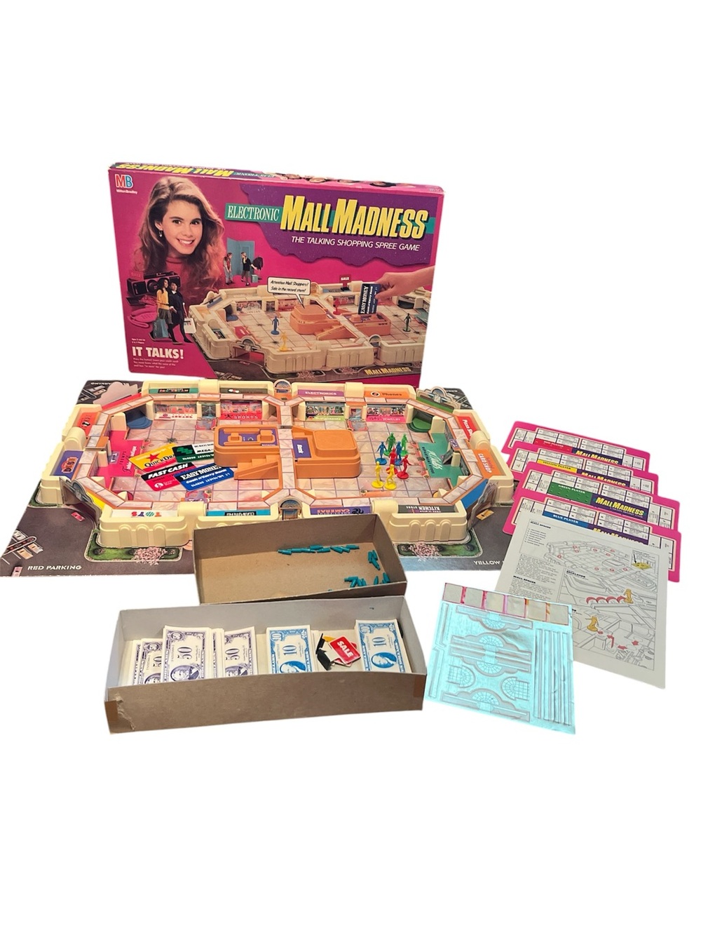🔥🔥 Vintage 1989 Mall Madness Game By Milton Bradley 100% Complete Tested!!!